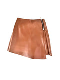 Brown Leather Skort