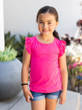 Ruffle Sleeve Girl Top