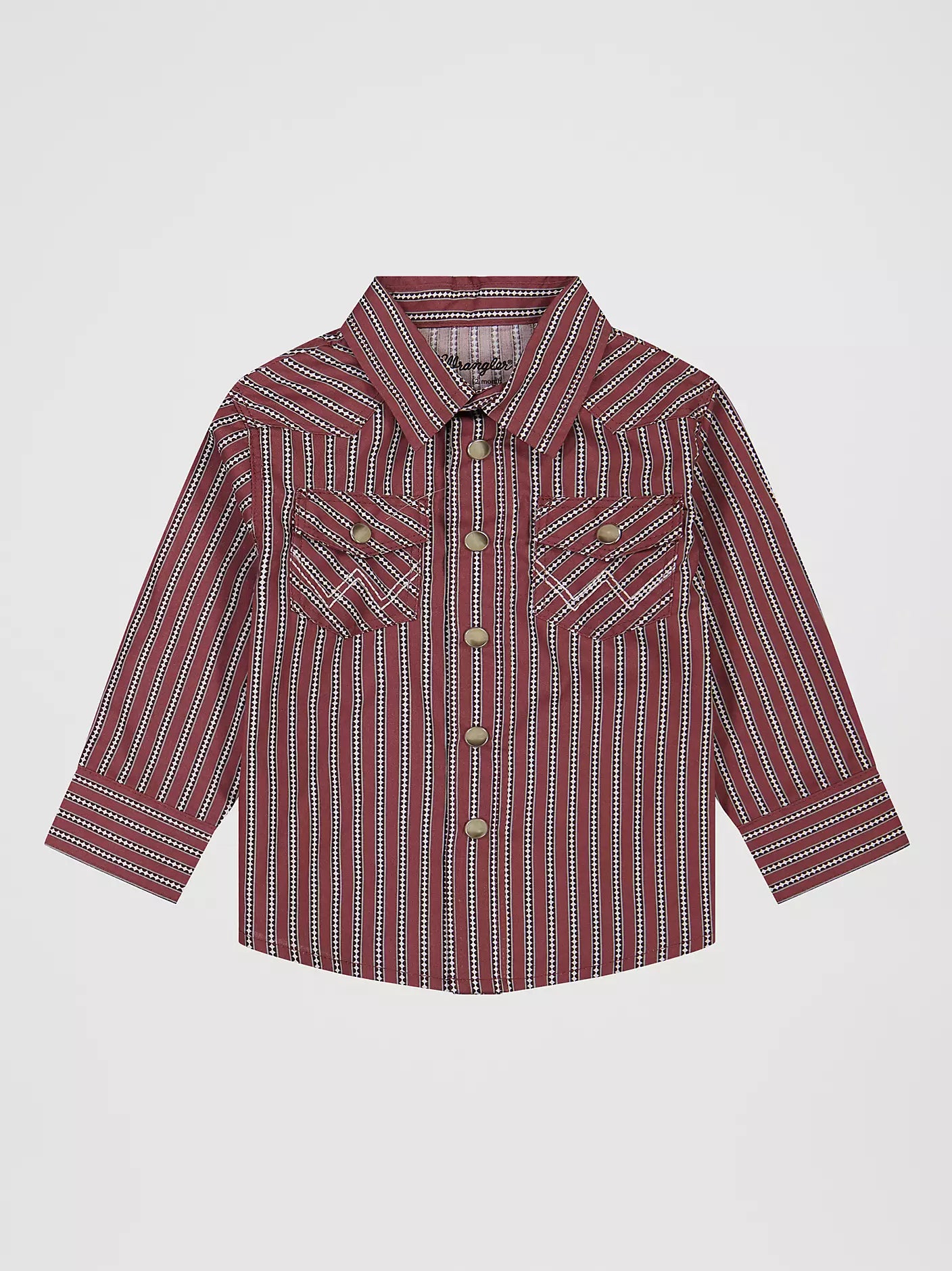 Little Boy's Long Sleeve Print Western Snap Shirt 112381494