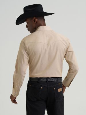 Wrangler Cowboy Cut Khaki shirt detail