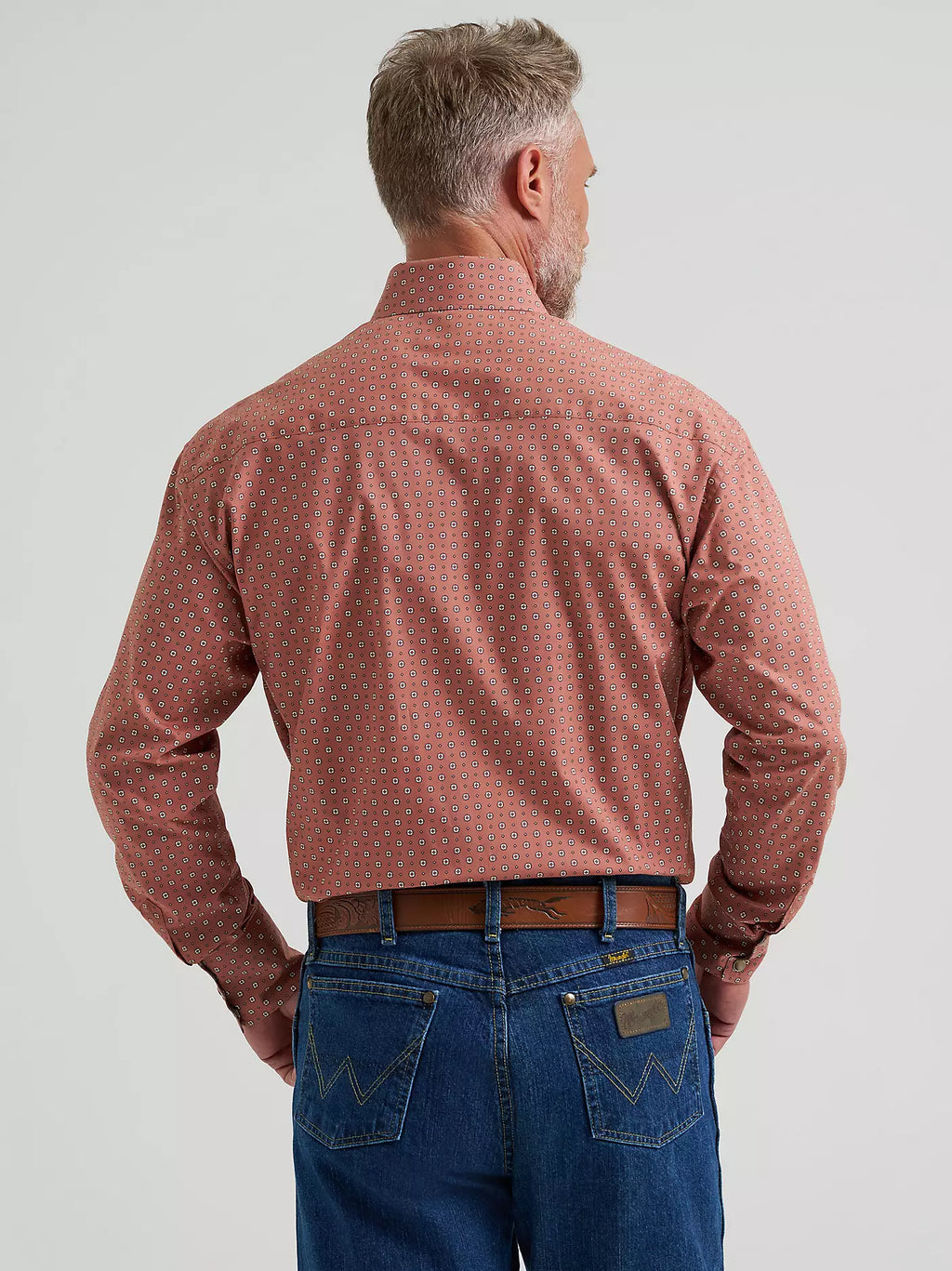 Wrangler® George Strait™ Troubadour Long Sleeve Western Snap Shirt – view 2