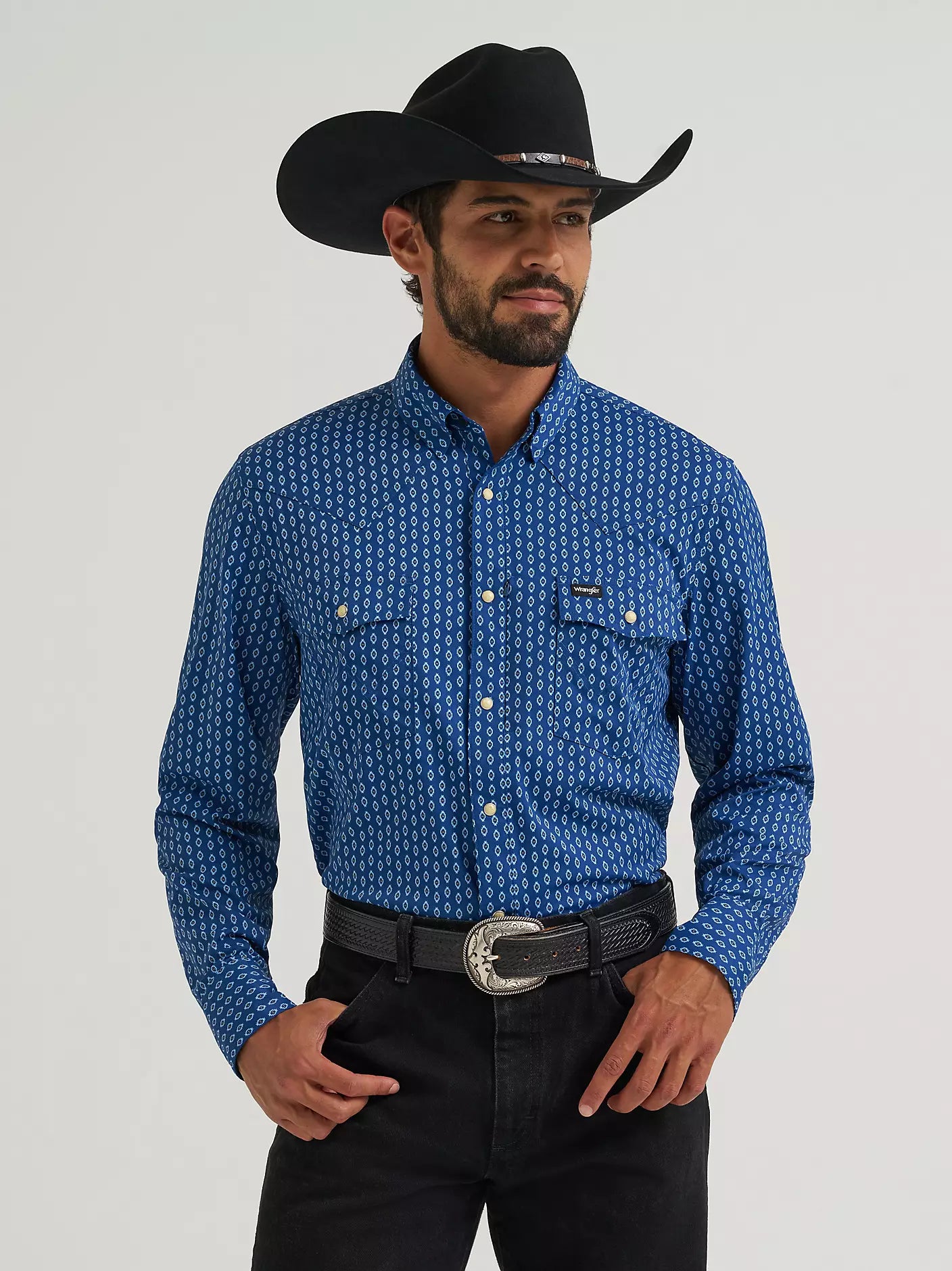 Wrangler All Terrain Gear Men's Technical Shirt 2382501 Navy