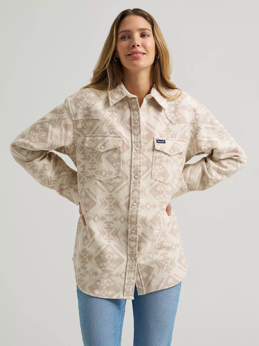 Women's Wrangler Boyfriend Western Snap Shirt