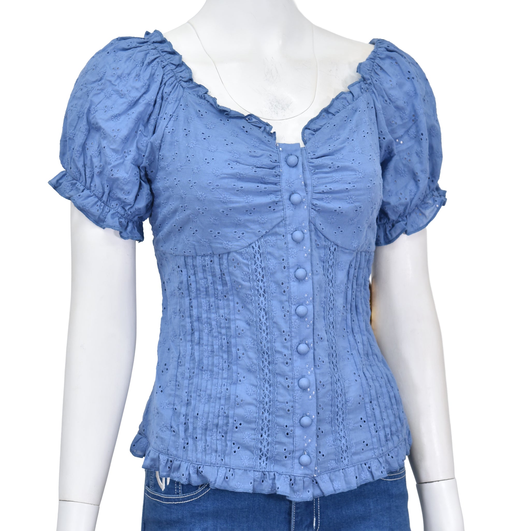 Floral Eyelet S/S top
