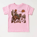 Pink Cowgirl Riding Off Into the Sunset western graphic tee
