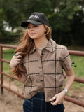 2 Fly Co A Bit of Details brown and black western blouse view 1