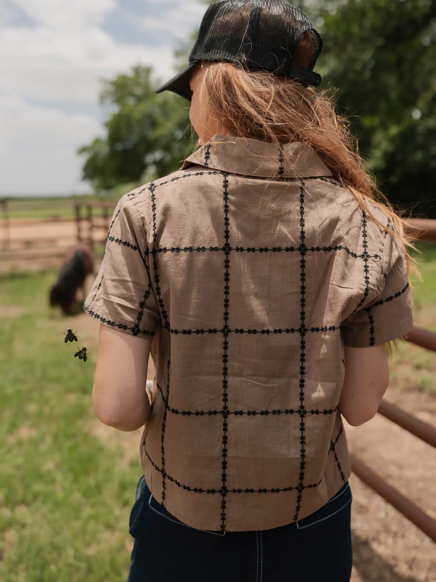 2 Fly Co A Bit of Details brown and black western blouse view 2