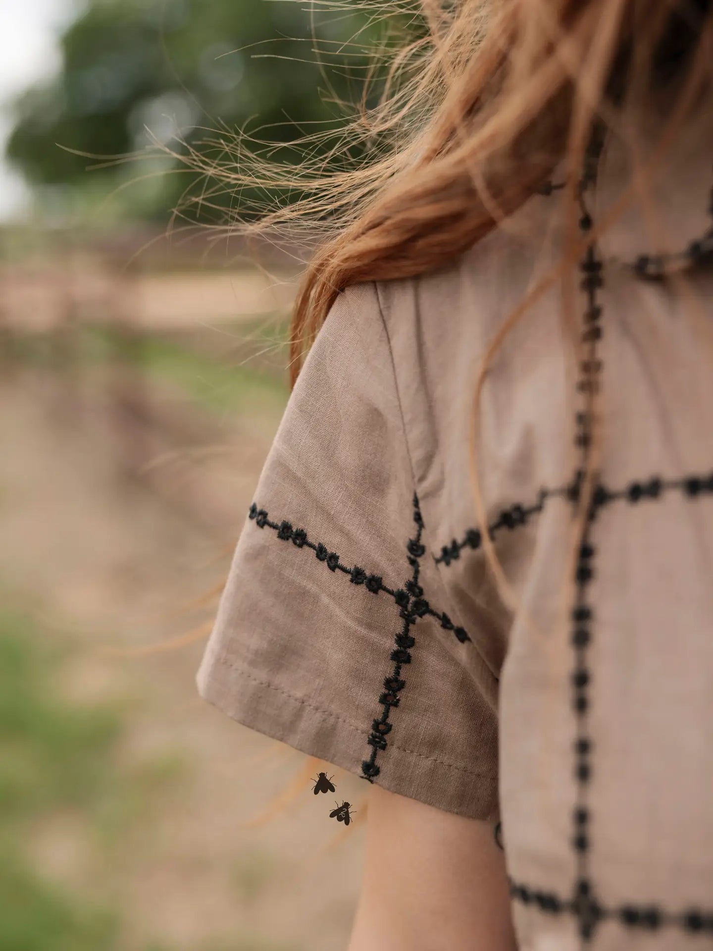 2 Fly Co A Bit of Details brown and black western blouse view 3