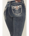 Grace in LA EB-S901 Steer Head Bootcut Jeans
