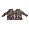 Youth Long Sleeve Brown Camo Kids Zipper Pullover
