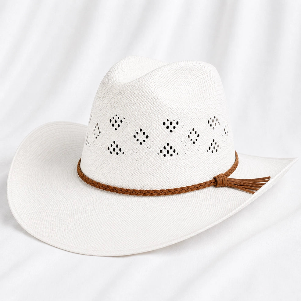 Braided Western Cowboy Hat Band with Tassel