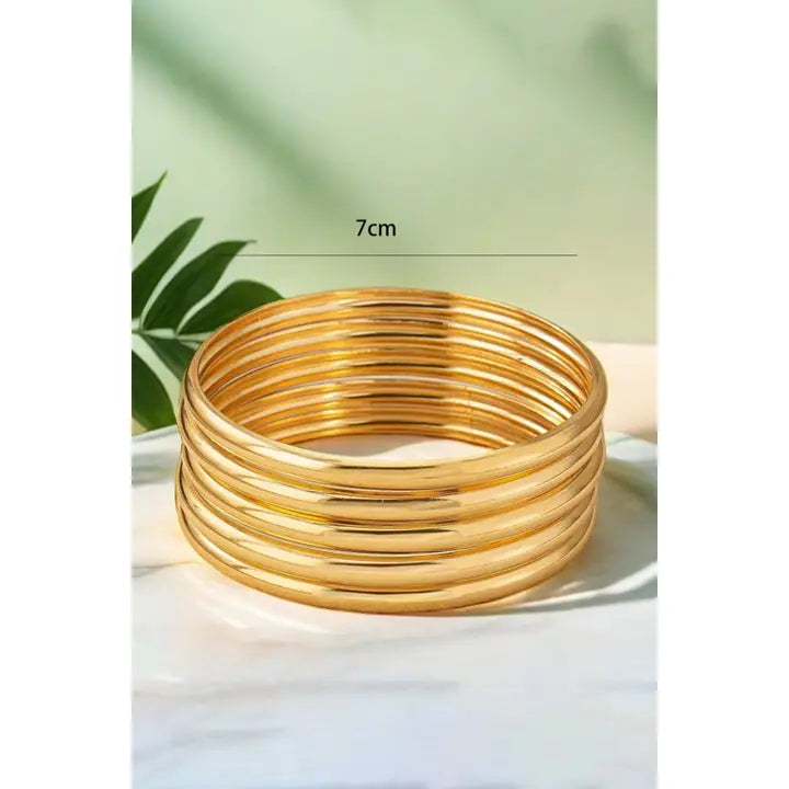 Multi Layer Plated Alloy Bangle Bracelet
