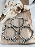 3 Piece Western Charm Navajo Pearl Bead Stretch Bracelet Set