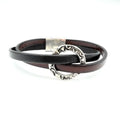 Woven Leather Bracelet Encircled