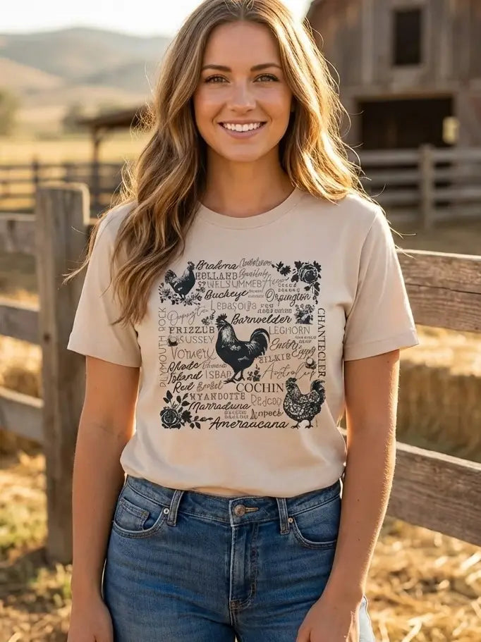 Chicken Words Tee Shirt