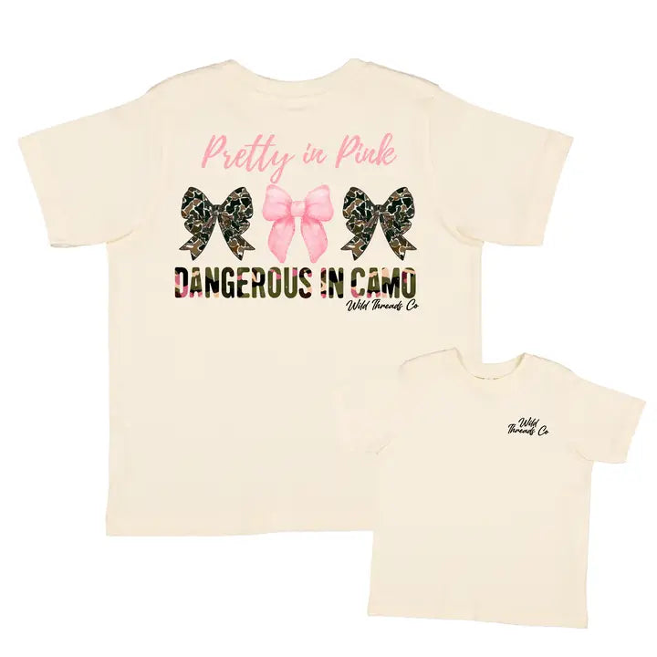 Dangerous in Camo Bows Tee