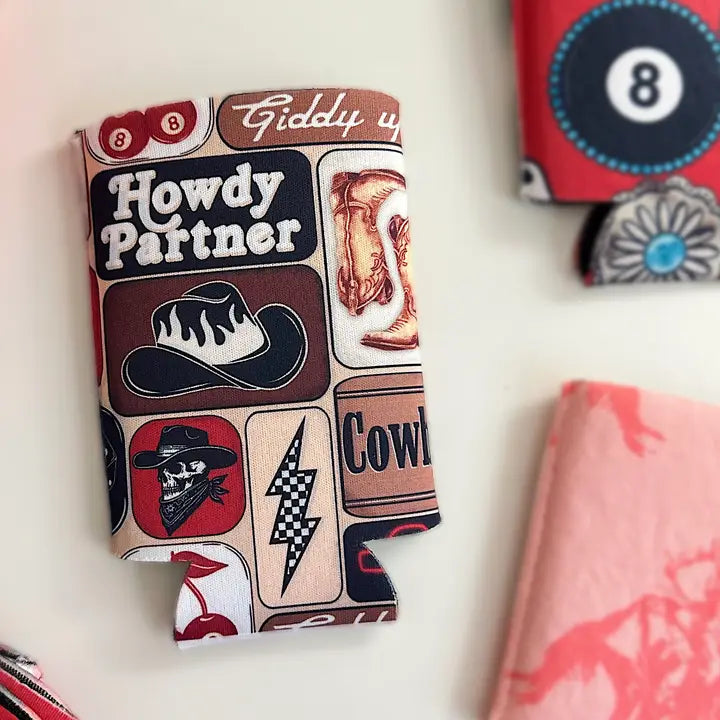 Howdy Partner Koozie - Regular Can