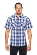 Men's Plaid Short Sleeve Snap 470