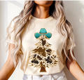 Cowboy Christmas Tree Crewneck Tee