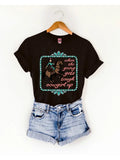 Cowgirl Up Graphic Tee - Heather Black