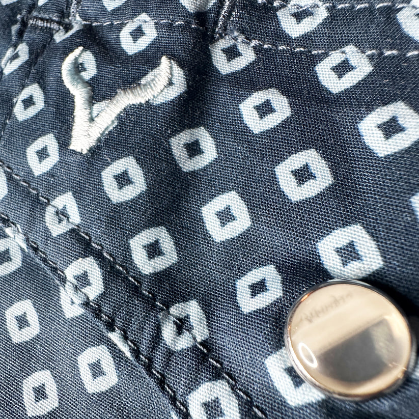 THE COWBOY PEARL SNAP SHIRT - NAVY GEO PRINT
