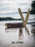Twisted X XK-LTHR4 Leather Print Folding Knife