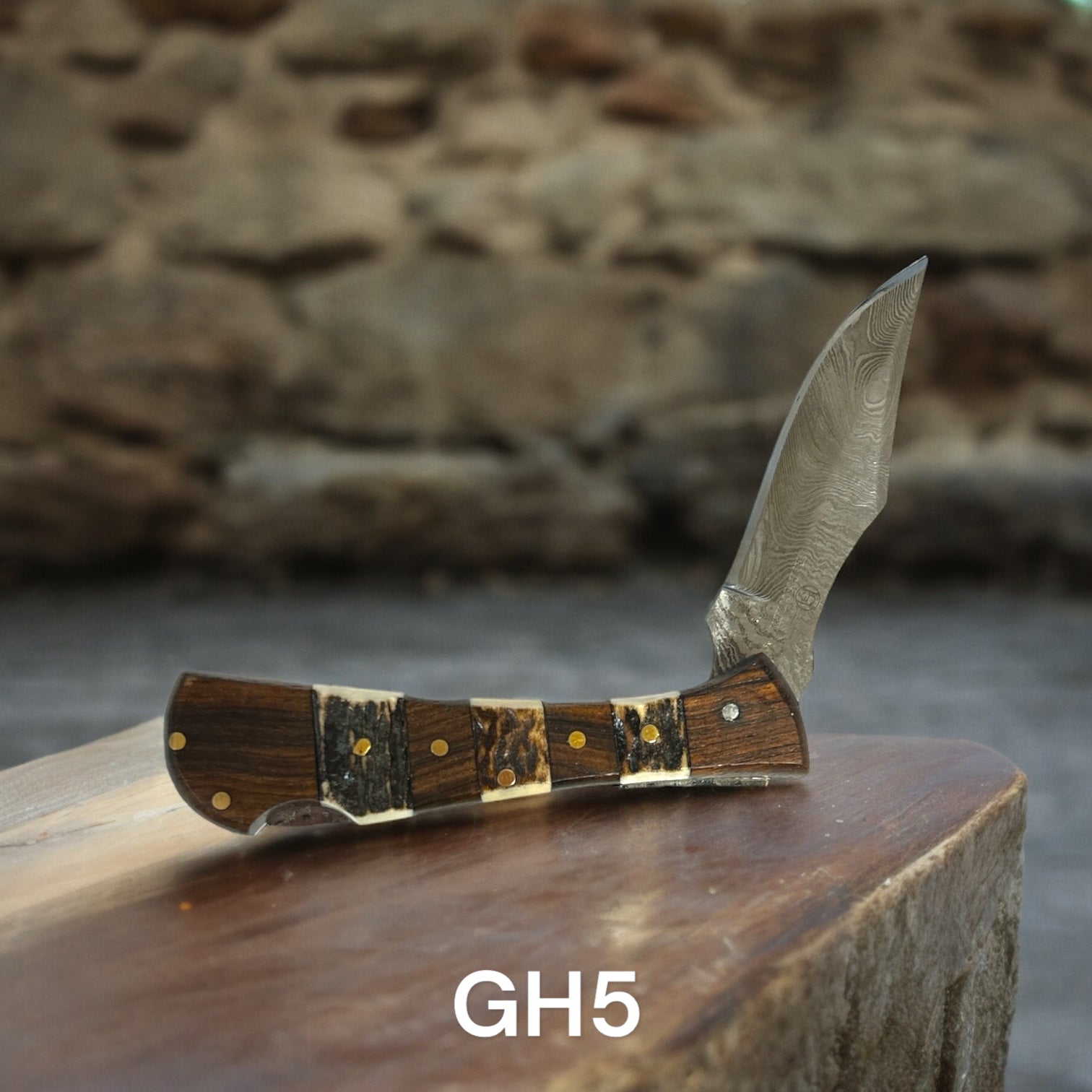 Circle SH GH5 Stag & Wood Folding Knife
