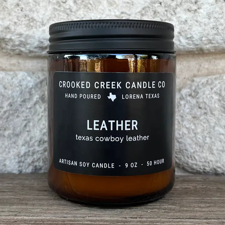Crooked Creek Candle - Leather