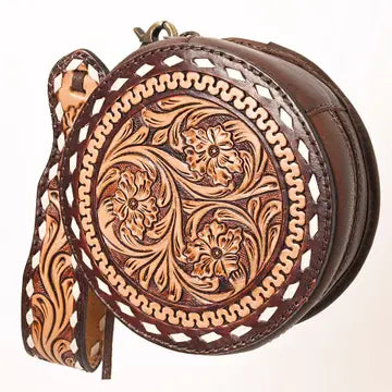 Round Tooled Canteen Bag