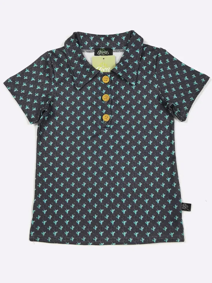Midnight Cactus Collar Shirt