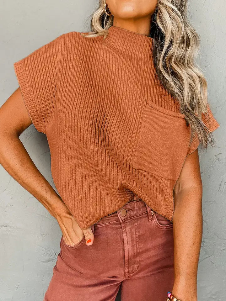 Flame Patch Pocket Sweater