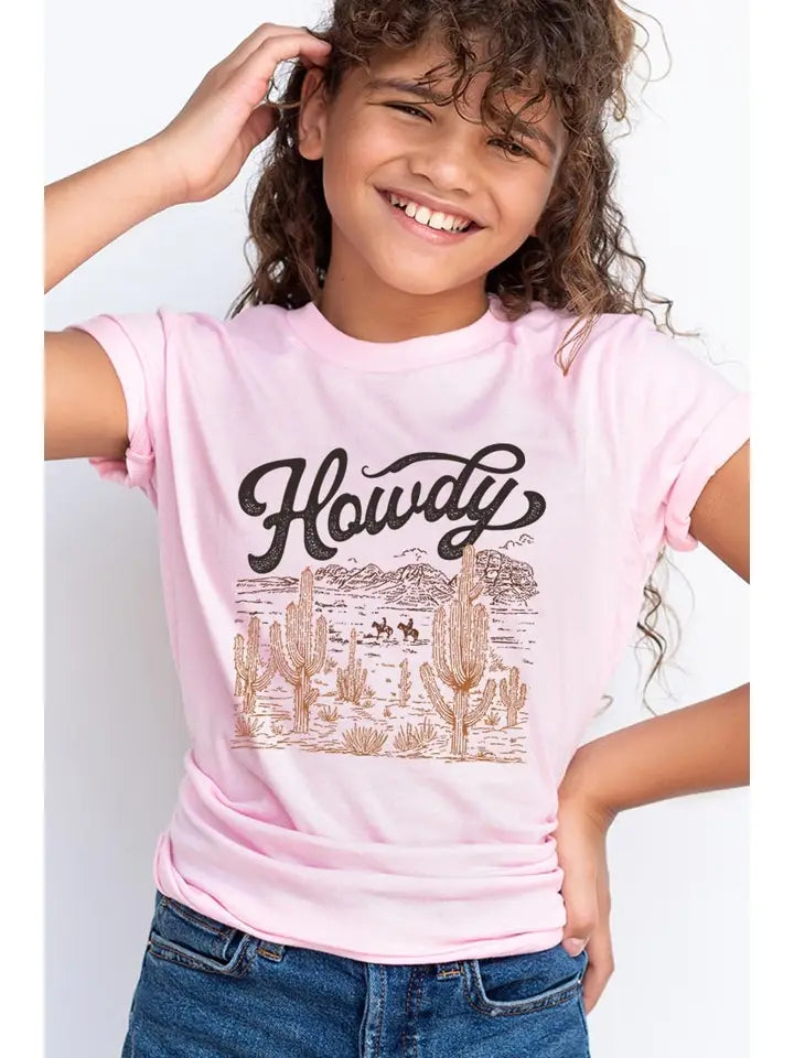 Howdy Desert Western Kids Graphic Tee