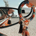 Serape Bangle Bracelet Keyring with Tassel