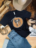 Western Saddle Graphic T-Shirt ( Adult)