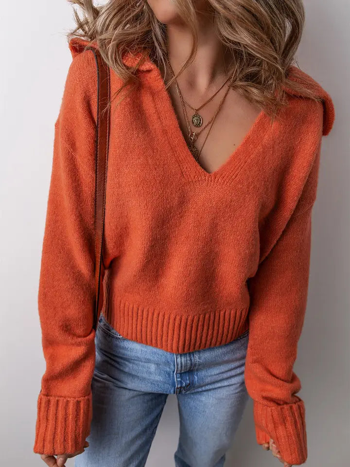 Flamingo Collared Sweater