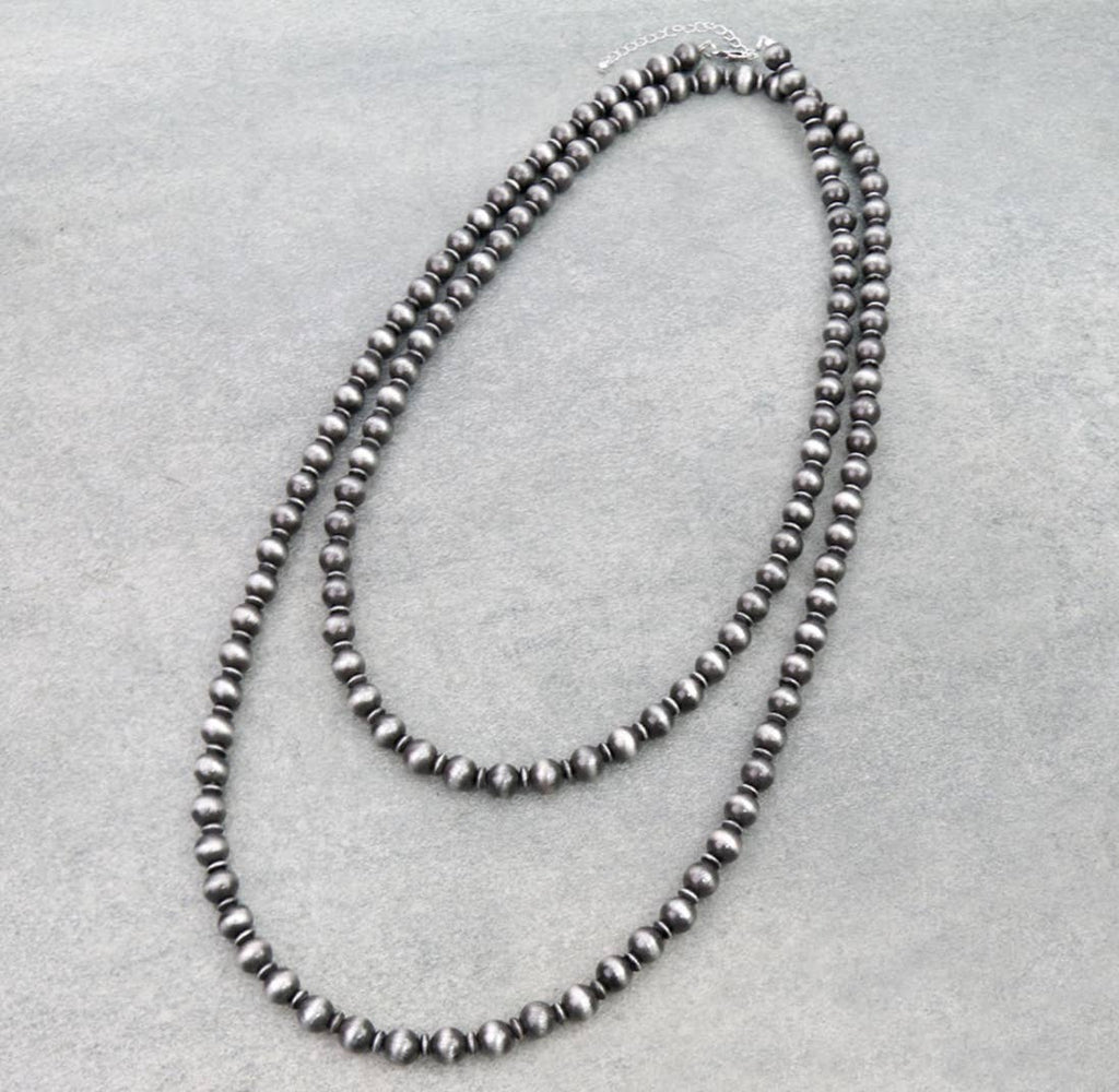 60″ Western Navajo Style Pearl Necklace, supplier view 2