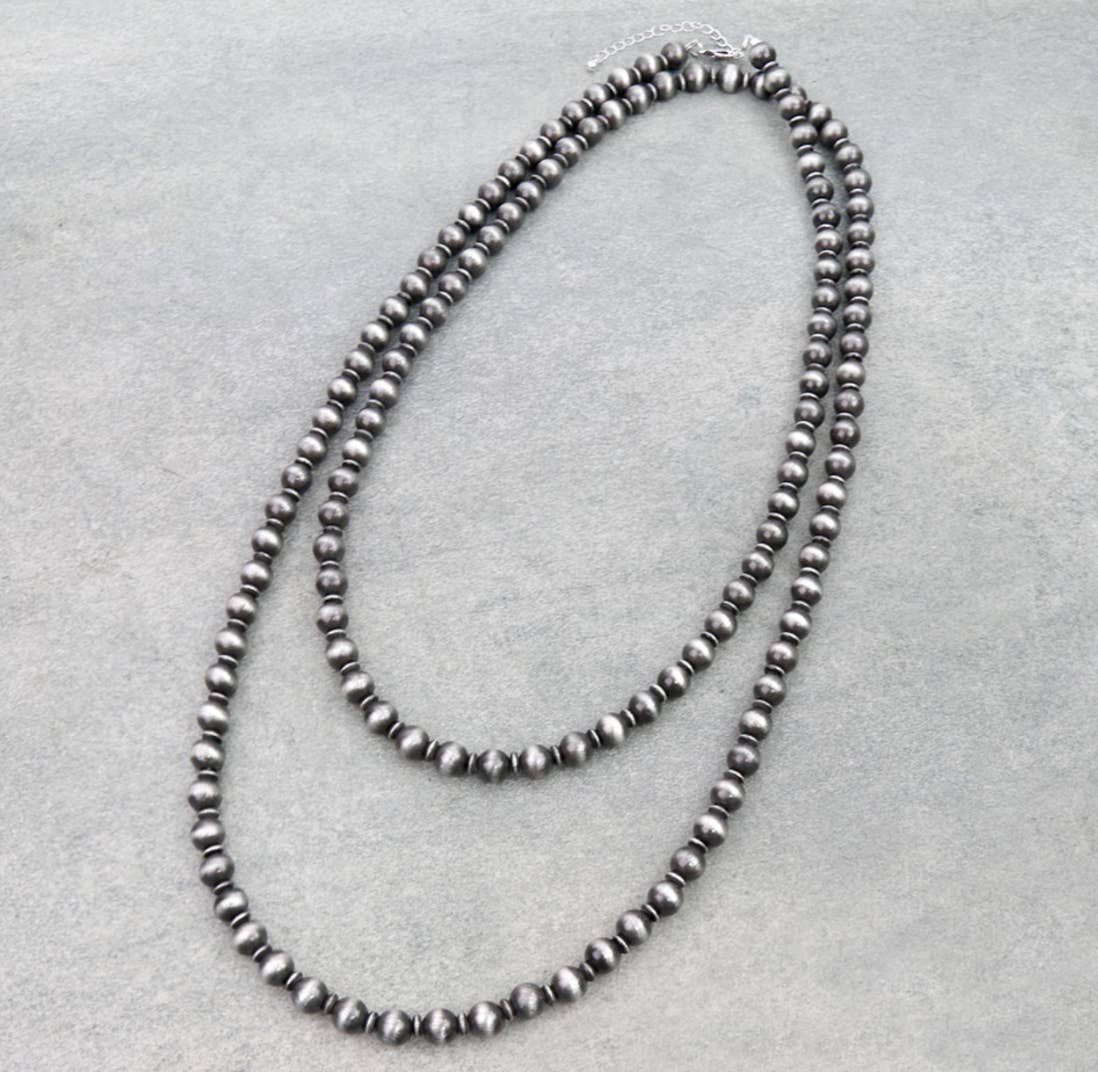 60″ Western Navajo Style Pearl Necklace, supplier view 2