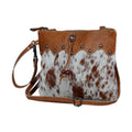 Ornate Brown Leather & Hairon Bag