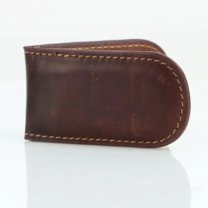 American Bison Leather Money Clip