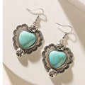 Cross My Heart Earrings in Blue