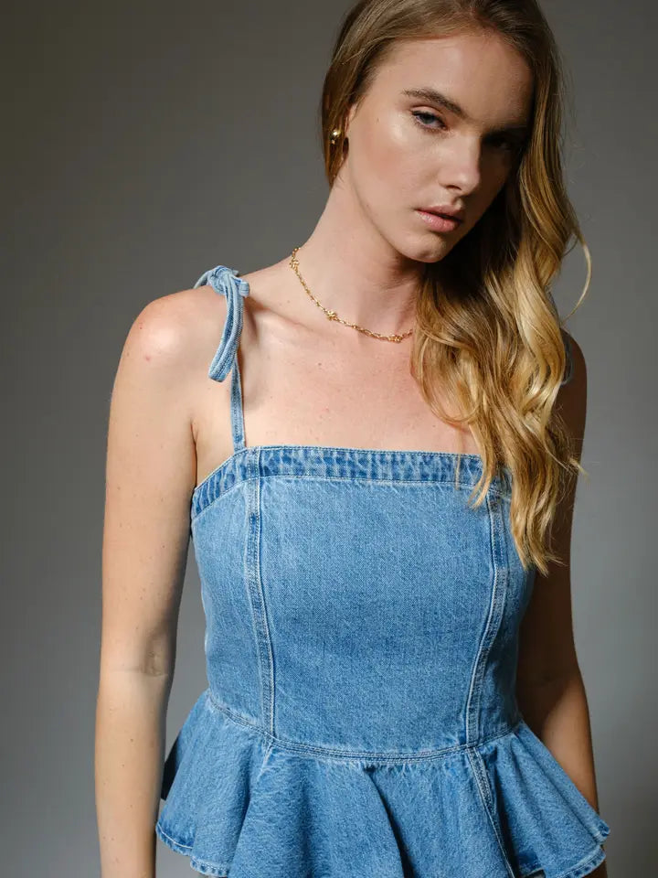 Denim Shoulder Tank