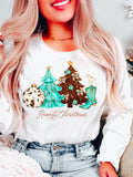 Howdy Christmas Turquoise Long Sleeve