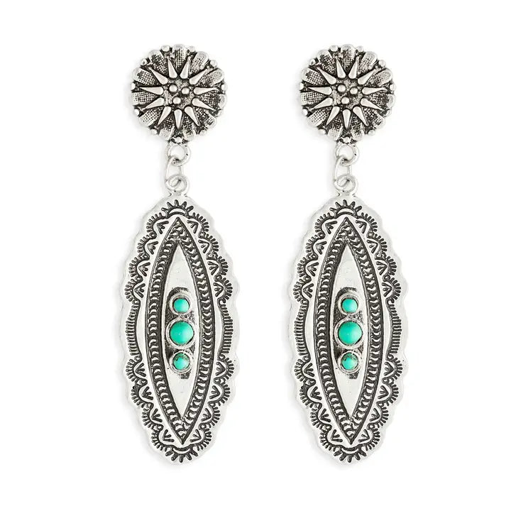 Sunny Trail Silver-Tone Earrings