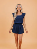 PRETTY BASH Textured Square Neck Top & Shorts Set
