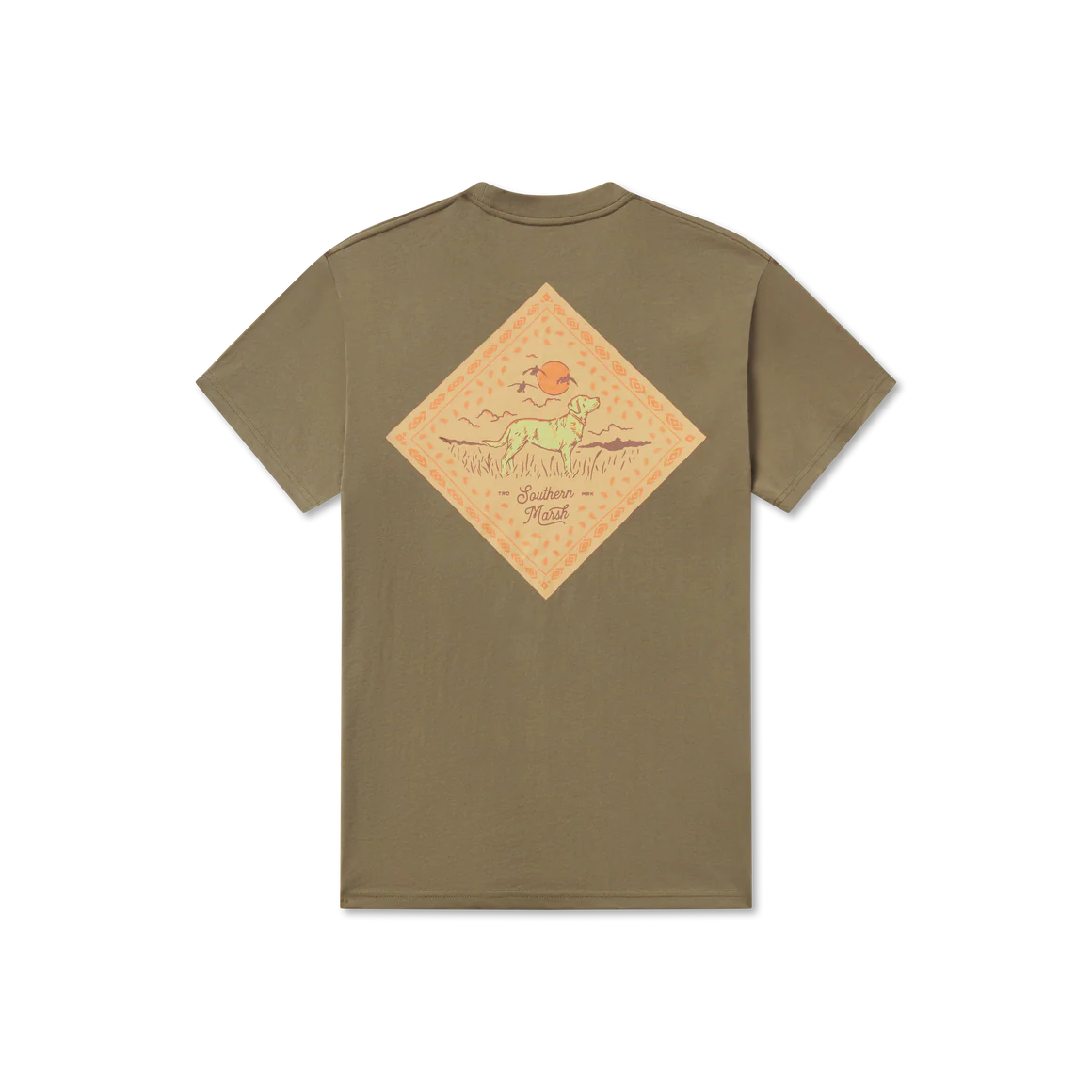 Southern Marsh Bandana Best Friend Tee – Moss Green