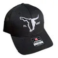 Black Richardson Trucker Embroidered Bull