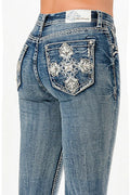 Grace in LA EB-51903 Cross Bootcut Jeans