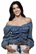 Denim Boho ladies top HC1023