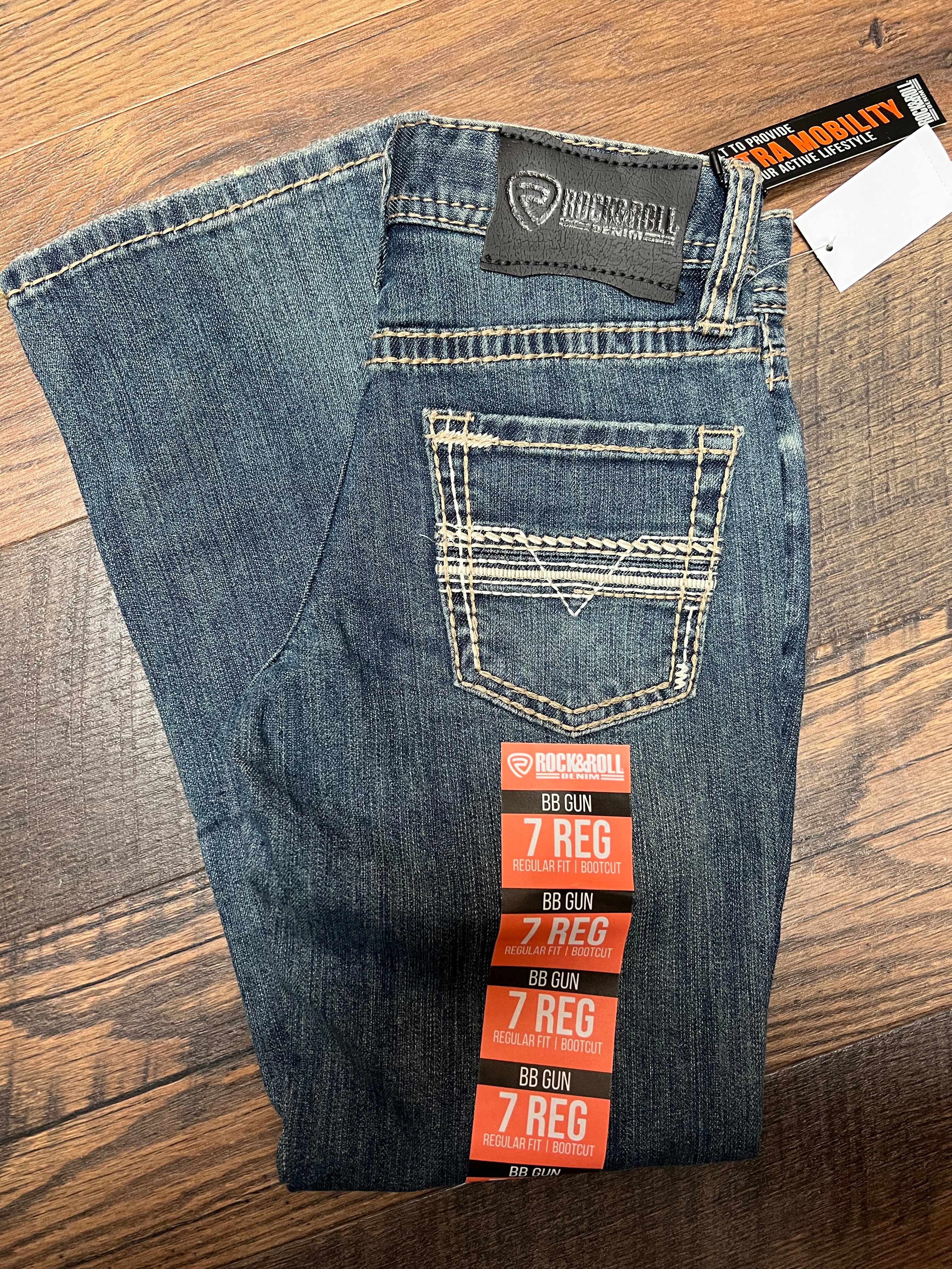 BBOBDD09837  Two Tone Boot Cut Reg Boys Jeans