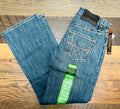 Rock & Roll Denim Men's Two-Tone Embroidery Pistol Straight Jeans – Medium Wash